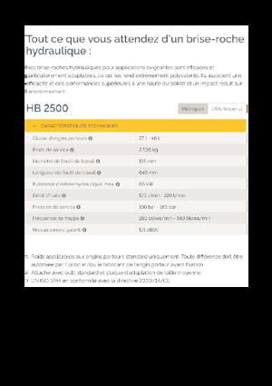 Ciocane hidraulice Epiroc HB 2500