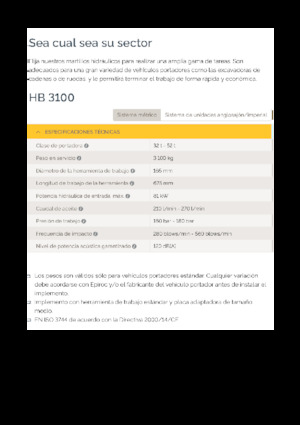 Ciocane hidraulice Epiroc HB 3100