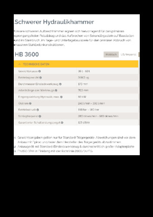 Ciocane hidraulice Epiroc HB 3600