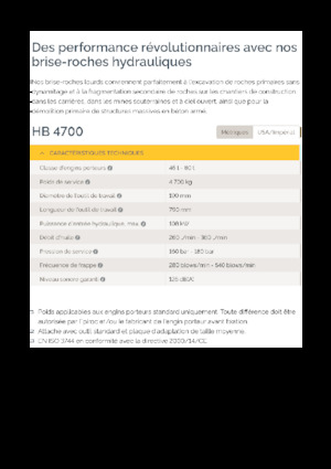 Ciocane hidraulice Epiroc HB 4700