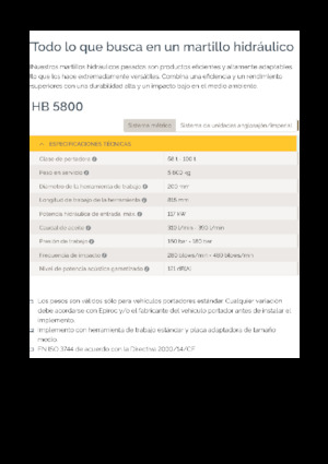 Ciocane hidraulice Epiroc HB 5800