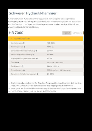 Ciocane hidraulice Epiroc HB 7000