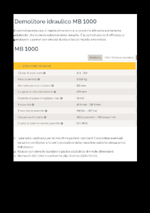 Ciocane hidraulice Epiroc MB 1000