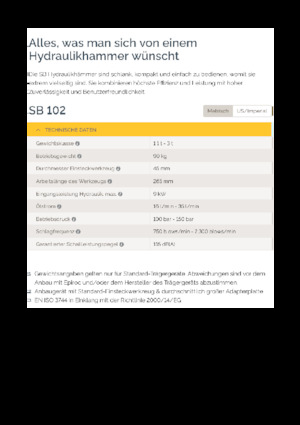 Ciocane hidraulice Epiroc SB 102