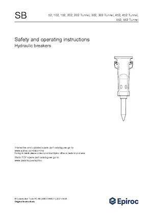 Ciocane hidraulice Epiroc SB 52