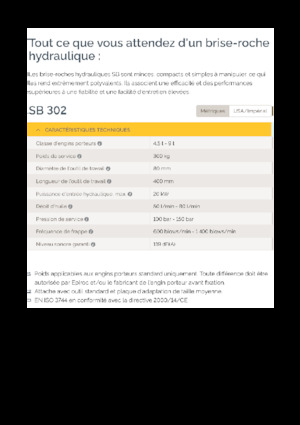 Ciocane hidraulice Epiroc SB 302