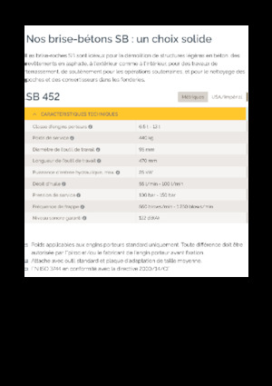 Ciocane hidraulice Epiroc SB 452