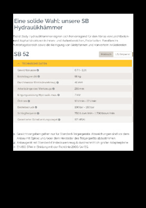 Ciocane hidraulice Epiroc SB 52