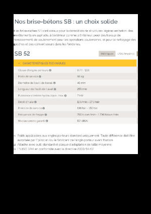 Ciocane hidraulice Epiroc SB 52
