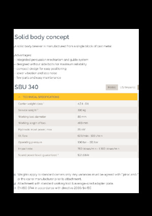 Ciocane hidraulice Epiroc SBU 340