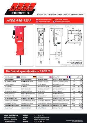 Ciocane hidraulice ACDE ASB125A