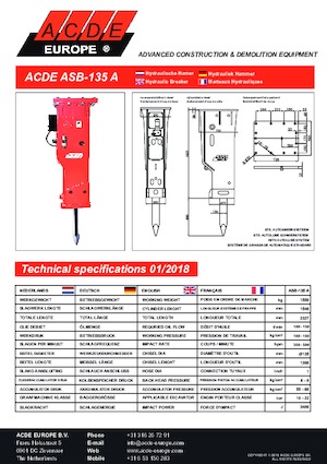 Ciocane hidraulice ACDE ASB135A