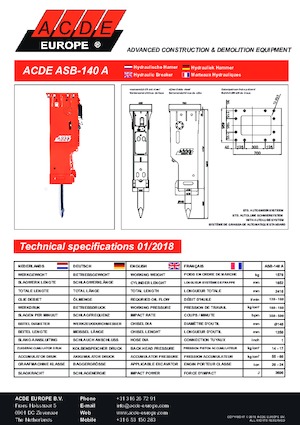 Ciocane hidraulice ACDE ASB140A