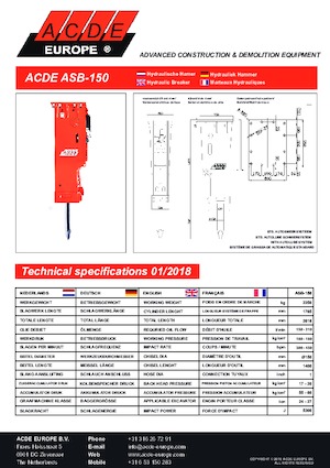 Ciocane hidraulice ACDE ASB150