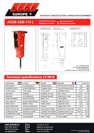 Ciocane hidraulice ACDE ASB175L
