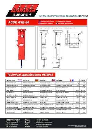 Ciocane hidraulice ACDE ASB40