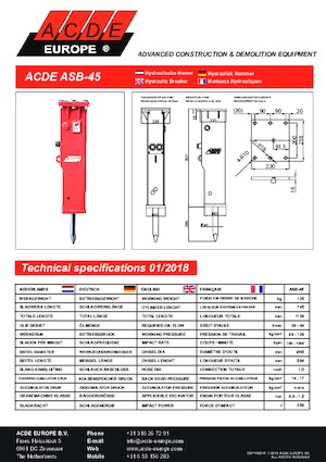 Ciocane hidraulice ACDE ASB45
