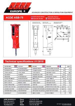 Ciocane hidraulice ACDE ASB75