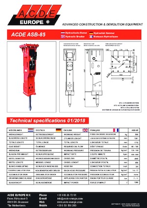 Ciocane hidraulice ACDE ASB85