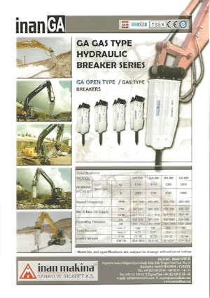 Ciocane hidraulice Inan Makina GA200