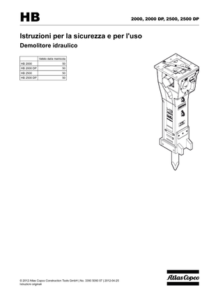 Ciocane hidraulice Atlas Copco HB 2000