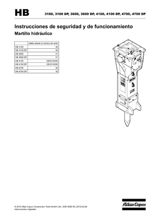 Ciocane hidraulice Atlas Copco HB 3100