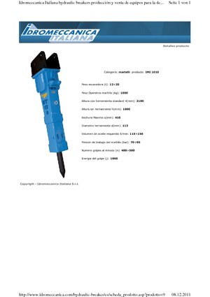 Ciocane hidraulice Idromeccanica IMI 1010
