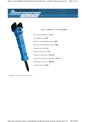 Ciocane hidraulice Idromeccanica IMI 1200