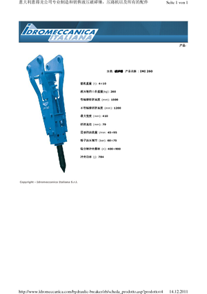 Ciocane hidraulice Idromeccanica IMI 260
