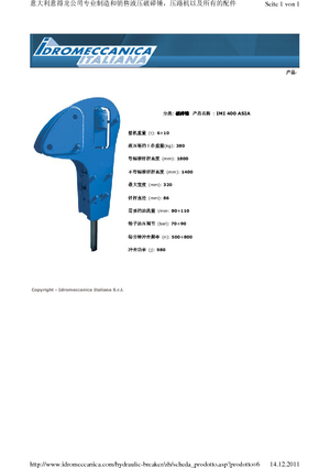 Ciocane hidraulice Idromeccanica IMI 400