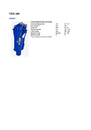 Ciocane hidraulice Vistarini VHX 200