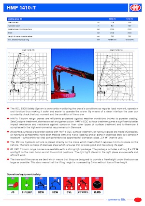 Macarale hidraulice de încărcare HMF 1410-T4
