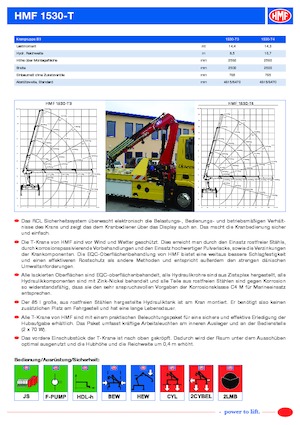 Macarale hidraulice de încărcare HMF 1530-T4-MCS
