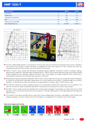 Macarale hidraulice de încărcare HMF 1530-T4-MCS