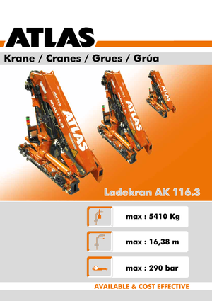 Macarale hidraulice de încărcare Atlas AK 116.3 A3
