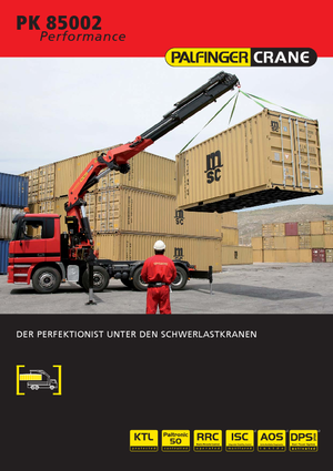 Macarale hidraulice de încărcare Palfinger PK 85002 HPLS F