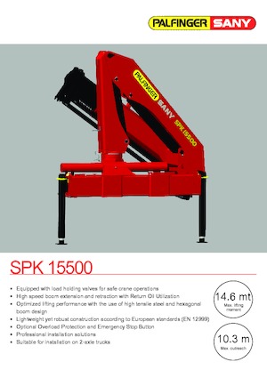 Macarale hidraulice de încărcare Sany SPK 15500 Std. 