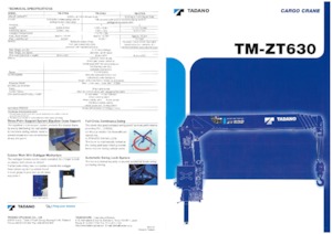 Macarale hidraulice de încărcare Tadano TM-ZT635