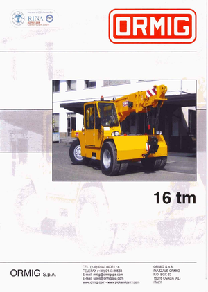 Macarale mobile industriale ORMIG 16 tm
