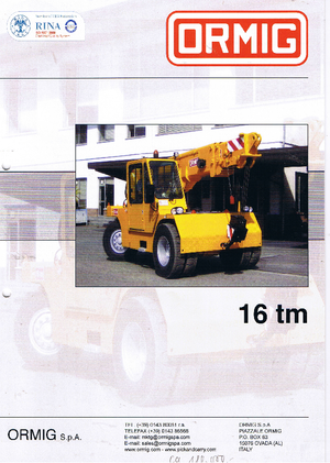 Macarale mobile industriale ORMIG 16 tm