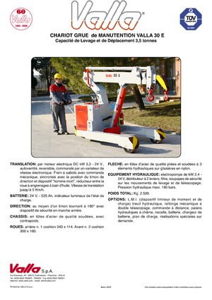 Macarale mobile industriale Valla 30 E