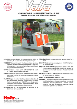 Macarale mobile industriale Valla 50 E