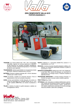 Macarale mobile industriale Valla 50 E