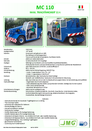 Macarale mobile industriale JMG MC 110