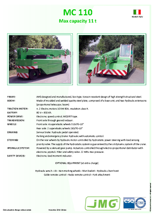 Macarale mobile industriale JMG MC 110