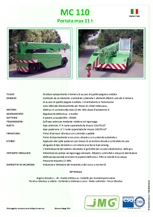 Macarale mobile industriale JMG MC 110