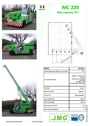 Macarale mobile industriale JMG MC 220