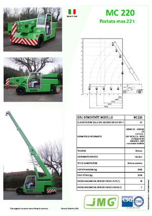 Macarale mobile industriale JMG MC 220