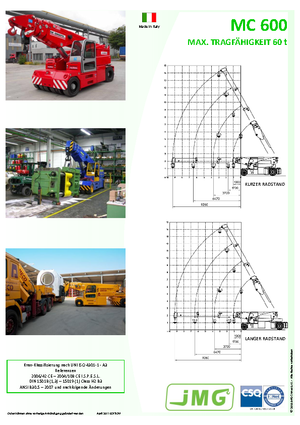 Macarale mobile industriale JMG MC 600