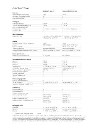 Prese de balotat pătrate + Prese de boltat de densitate mare Claas Quadrant 3200 RC